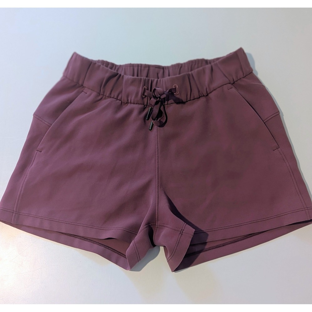 Lululemon Stroll at Sundown Shorts Mauve‎ Drawstring Athletic Women Size 4